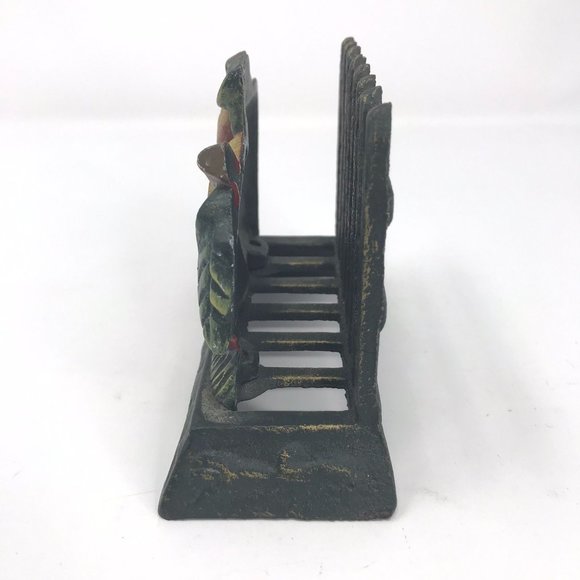 Hand Painted Cast Iron Apple Napkin Holder Vintage - Picture 3 of 5